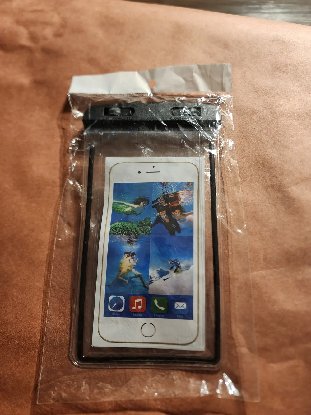 Universal Black Waterproof Phone Pouch - Clear Window